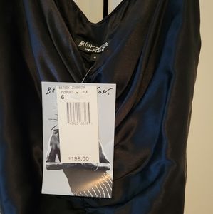 NWT Sz 6 BOUTIQUE Betsey Johnson Black Silk Dress